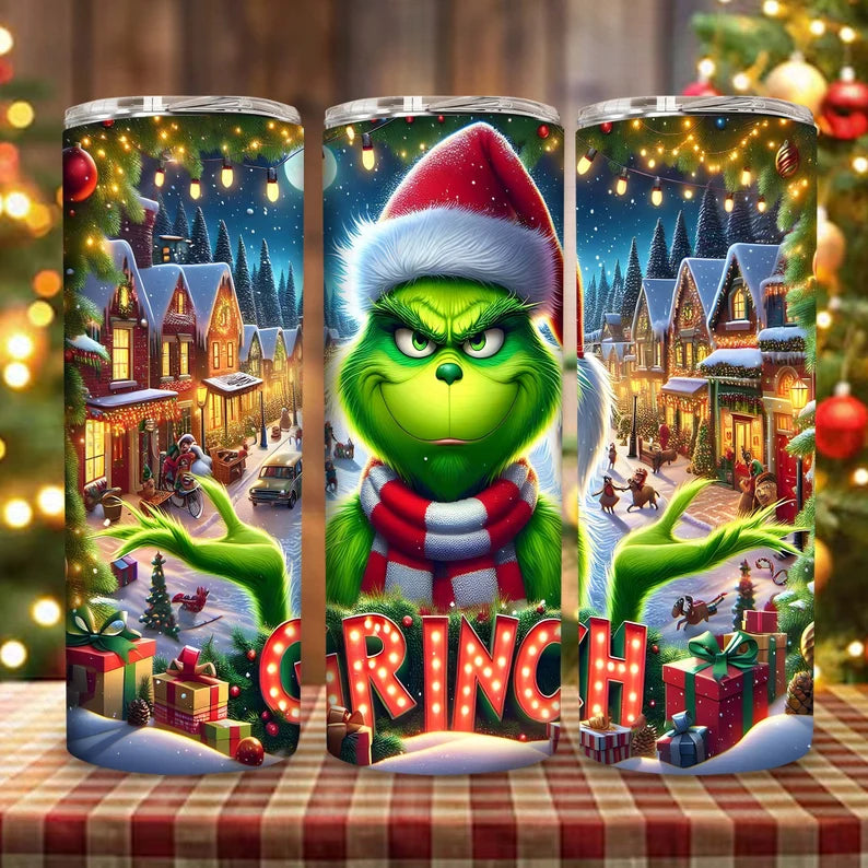 Grinch Christmas Tumbler 20 oz