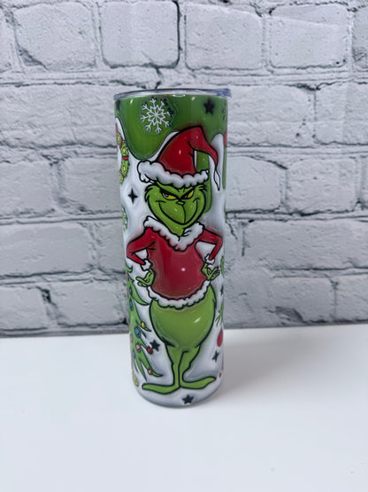 Grinch  Stainless Steel Skinny Tumbler 20 oz Perfect Christmas Gifts